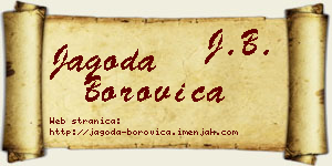 Jagoda Borovica vizit kartica